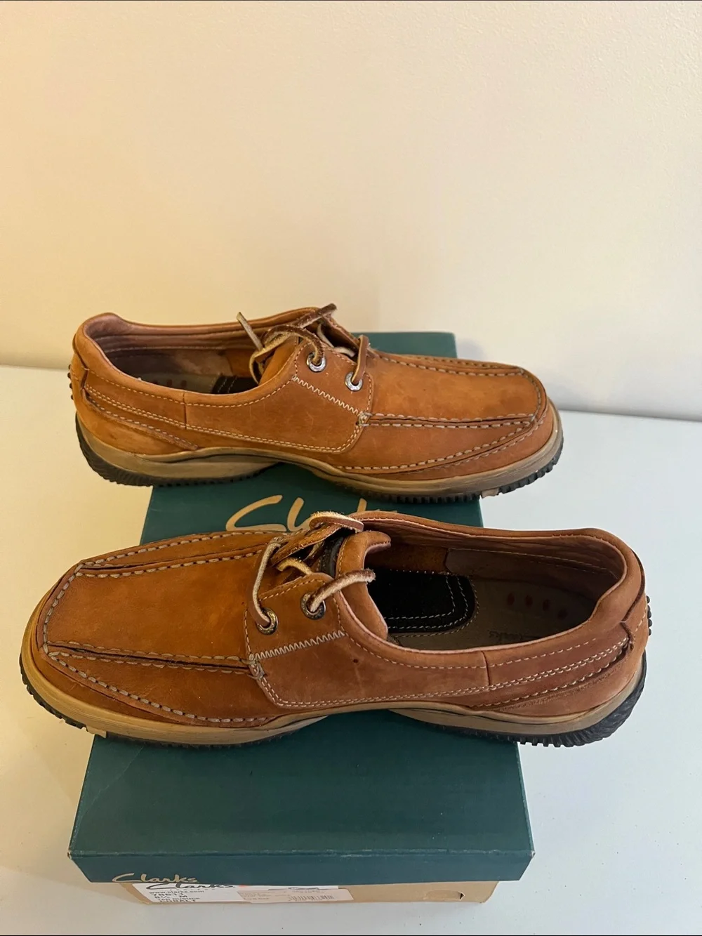 Clarks Men’s Tan Leather Boat Shoes